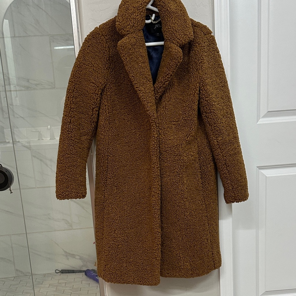 J. Crew Brown Teddy Sherpa coat